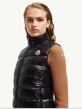 Black Moncler Ghany Down Vest Size 1 (Small)